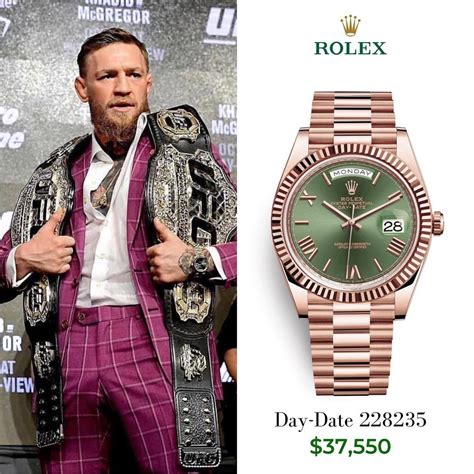 conor mcgregor rose gold rolex|conor mcgregor casino watch.